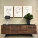 Corridor 8179 Tall Entertainment Cabinet | Natural Walnut