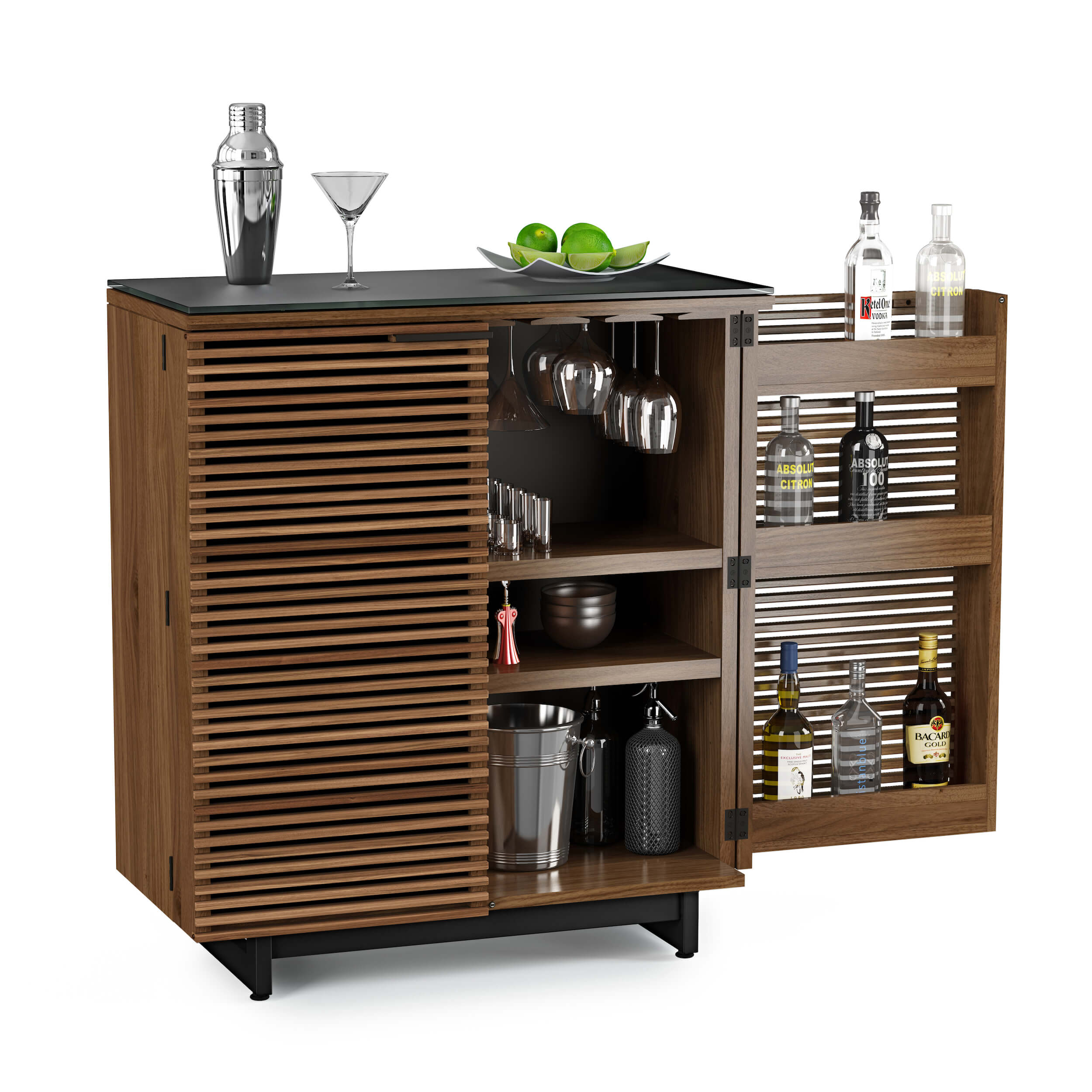Walnut wine cabinet hot sale