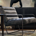 Cubic Armchair | Charcoal Velvet