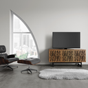 Elements 8777-ME Entertainment Cabinet | Natural Walnut