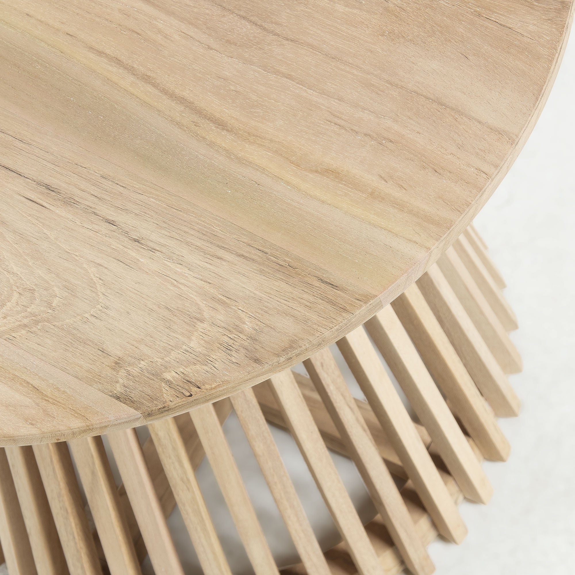 Finn Round Side Table Natural Teak CLU Living Pty Ltd