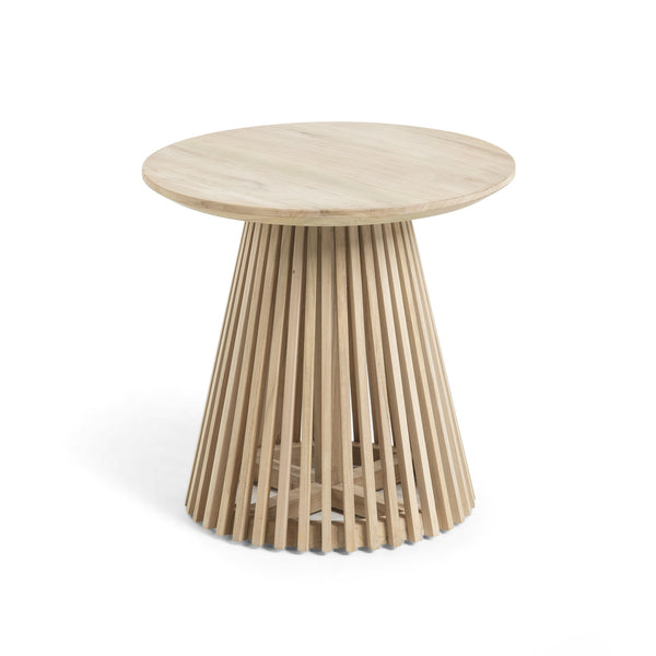 Finn Round Side Table Natural Teak CLU Living Pty Ltd