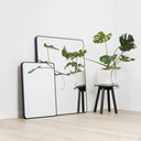 Flint Curved Rectangular Mirror | Black