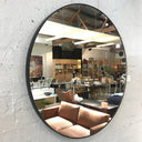Flint Round Mirror | Black