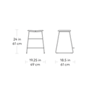 Aero Bench Height Barstool | Sage Green