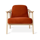 Baltic Armchair Ash | Velvet Russet Red