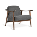 Baltic Armchair Walnut | Andorra Pewter