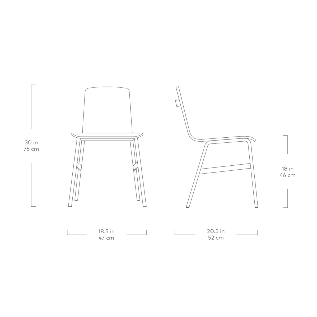 Lecture Dining Chair Saddle Brown Leather CLU Living Pty Ltd