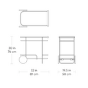 Arcade Bar Trolley | Swan Beige