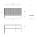 Grooves Buffet Cabinet | 3 Door