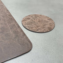 Truman Faux Leather Placemat | Coffee