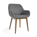 Kylie Timber Leg Dining Chair | Arctic Grey