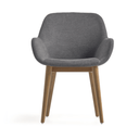 Kylie Timber Leg Dining Chair | Arctic Grey