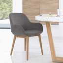 Kylie Timber Leg Dining Chair | Arctic Grey