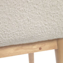 Kylie Timber Leg Dining Chair | Ivory White Boucle