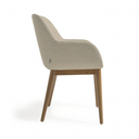 Kylie Timber Leg Dining Chair | Oatmeal