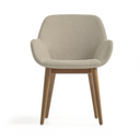 Kylie Timber Leg Dining Chair | Oatmeal
