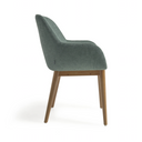 Kylie Timber Leg Dining Chair | Seafoam Green