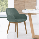 Kylie Timber Leg Dining Chair | Seafoam Green
