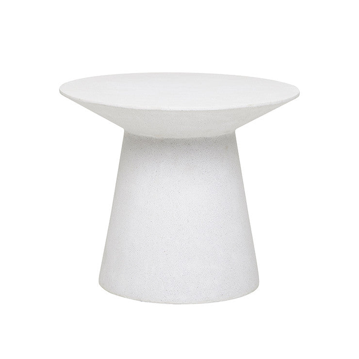 White cement deals side table