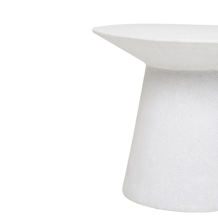 Livorno Round Patio Side Table White CLU Living Pty Ltd
