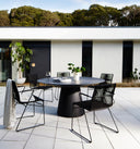 Livorno Round Patio Dining Table | Black