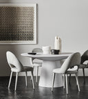 Livorno Round Patio Dining Table | White