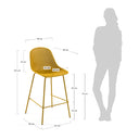 Lonsdale Bar Height Patio Barstool | Mustard