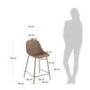Lonsdale Bench Height Patio Barstool | Mocha