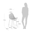 Lonsdale Bench Height Patio Barstool | White