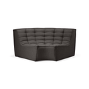 N701 Round Corner Sofa | Dark Grey