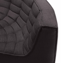 N701 Round Corner Sofa | Dark Grey