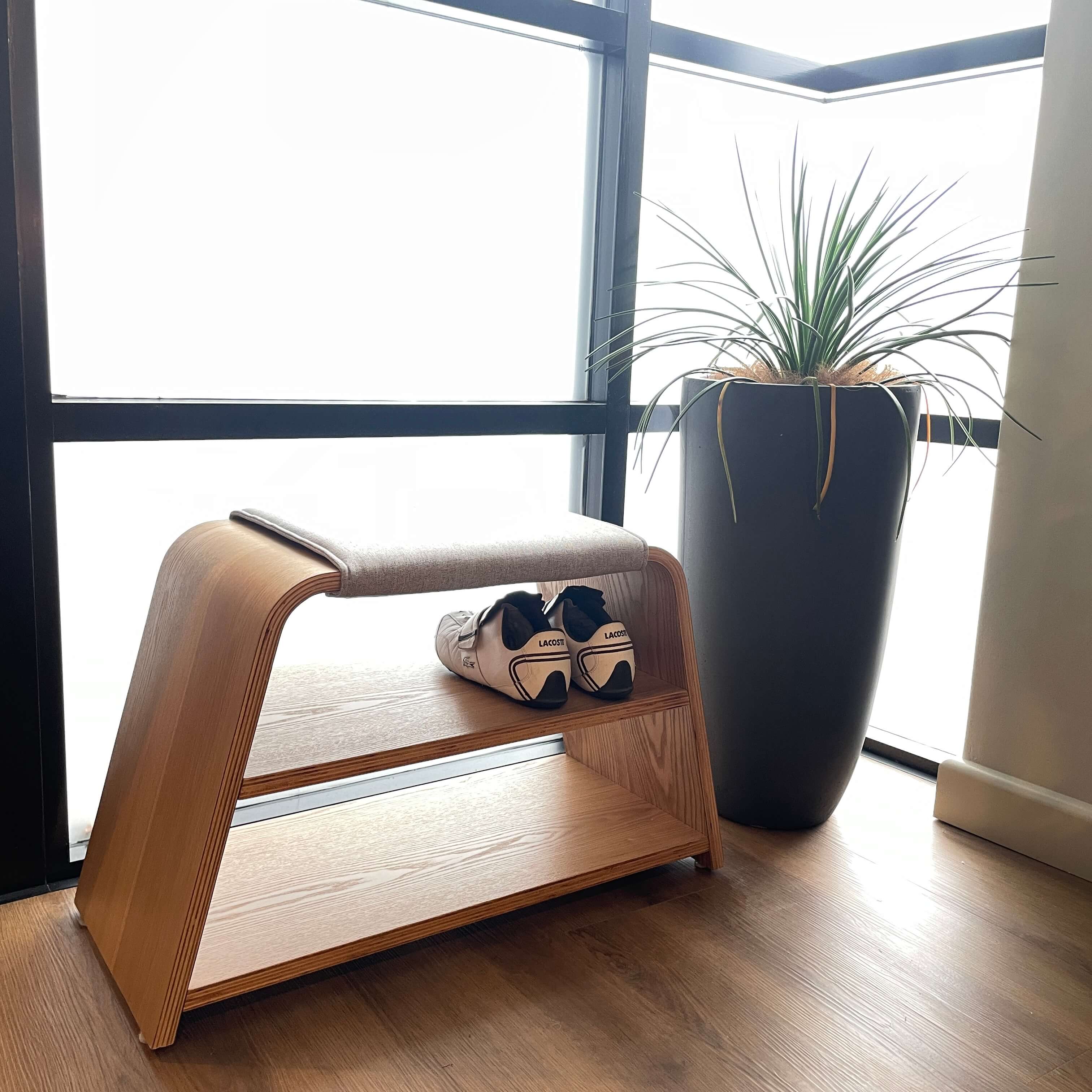 Neue Shoe Bench Seat Grey CLU Living Pty Ltd