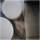 Pippa Upholstered Ottoman SM | Oatmeal Beige