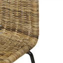 Olivia Bench Barstool | Greywash Rattan
