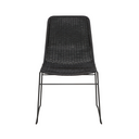 Olivia Dining Chair | Black Rattan