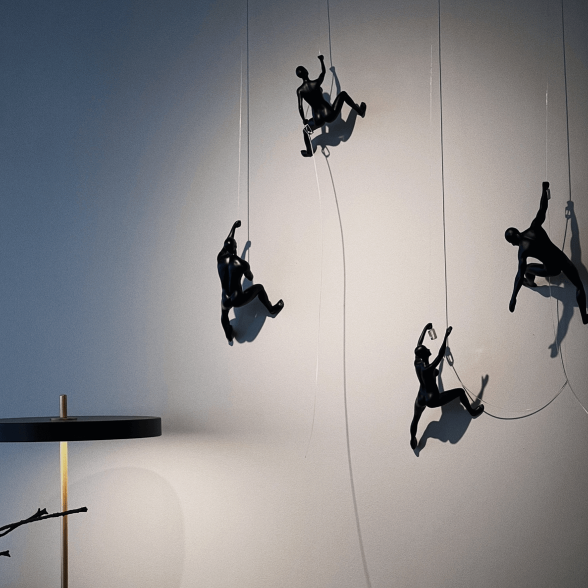 Climbing man shop wall art