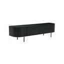 Orson Round Entertainment Cabinet | Matt Black Oak