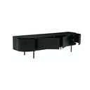 Orson Round Entertainment Cabinet | Matt Black Oak