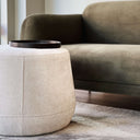 Pippa Upholstered Ottoman SM | Oatmeal Beige
