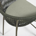 Risa Bench Height Patio Barstool | Dark Green