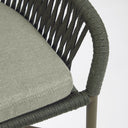 Risa Bench Height Patio Barstool | Dark Green