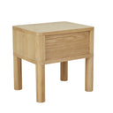 Oliver Fluted Bedside Table | Natural Ash