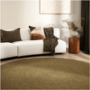 Tairua Round Rug | Moss Green