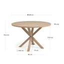 Vega Round Dining Table | Natural Top / Natural Legs