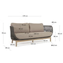 Vigo Patio Sofa | Moss Green