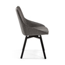 Zaki Swivel Dining Chair | Titanium Grey
