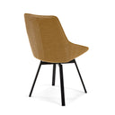 Zaki Swivel Dining Chair | Mustard