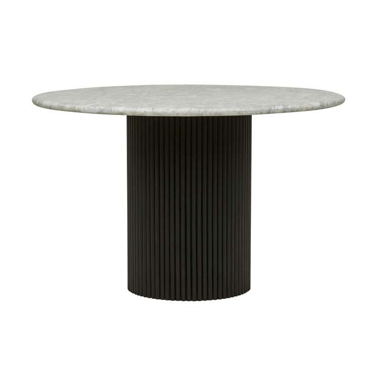 Benjamin Ripple Marble Dining Table Matt Black CLU Living Pty Ltd