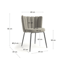 Sofia Dining Chair | Stone Grey Boucle